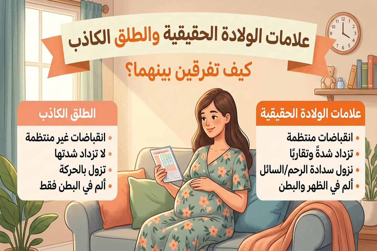 علامات الولادة الحقيقية والطلق الكاذب: كيف تفرقين بينهما؟