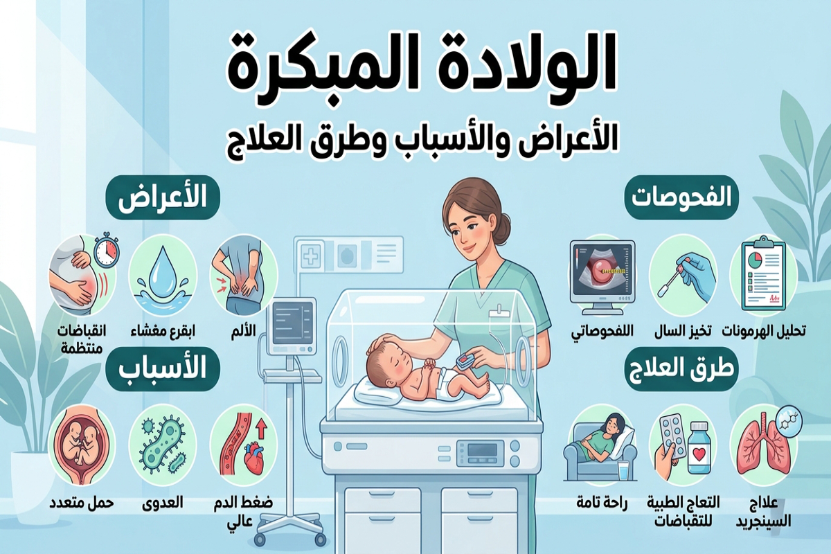 الولادة المبكرة: الأعراض والأسباب وطرق العلاج